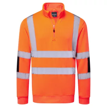 Portwest Hi-Vis cipzáras kötött pulóver