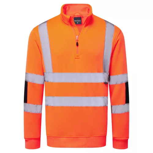 Portwest Hi-Vis cipzáras kötött pulóver