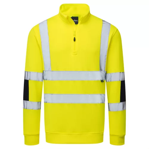 Portwest Hi-Vis cipzáras kötött pulóver
