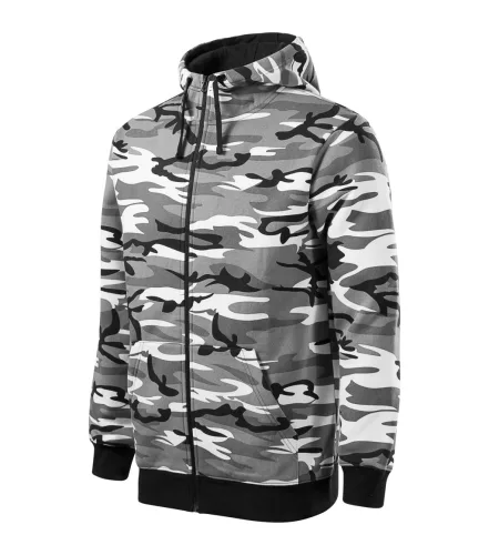 Malfini Camo Zipper férfi cipzáras pulóver