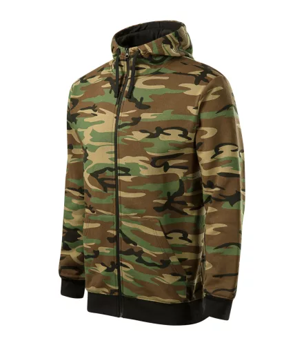 Malfini Camo Zipper férfi cipzáras pulóver