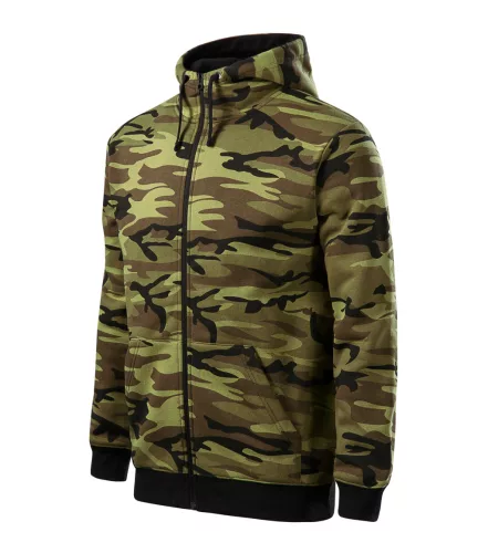 Malfini Camo Zipper férfi cipzáras pulóver