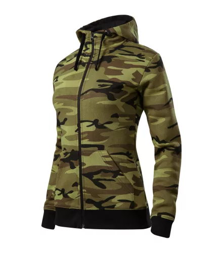 Malfini Camo Zipper női cipzáras pulóver