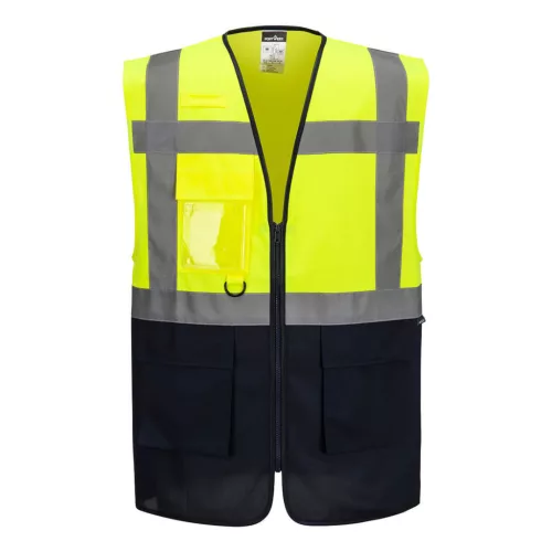 Portwest ES1 Essential Hi-Vis kontraszt cipzáras vezetői mellény