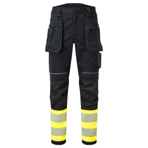 Portwest PW3 Hi Vis Class 1 lengőzsebes lángálló nadrág