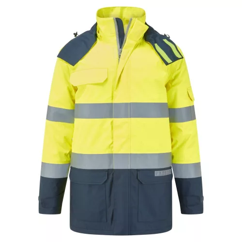 Portwest Bizflame Rain+ Hi-Vis Multi-norm kontraszt lángálló télikabát