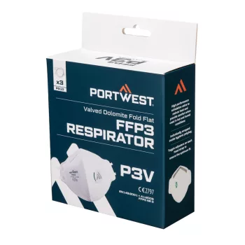   Portwest FFP3 szelepes Dolomit összehajtható lapos maszk (3 db)