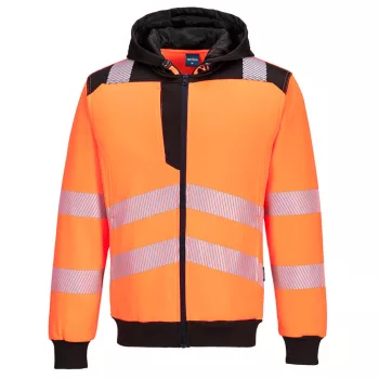 Portwest PW3 Hi-Vis cipzáras kapucnis pulóver